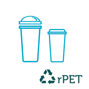 Vasos de Plástico PET Reciclado con Tapa